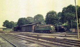 Parowozownia w Międzychodzie (Wielkopolska). Rok 1984. Fot. Jerzy Szeliga. Przed...